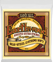 Ernie Ball Earthwood 80/20 Bronze Akoestische Gitaarsnaren Silk&steel 12 Snaren 9-46