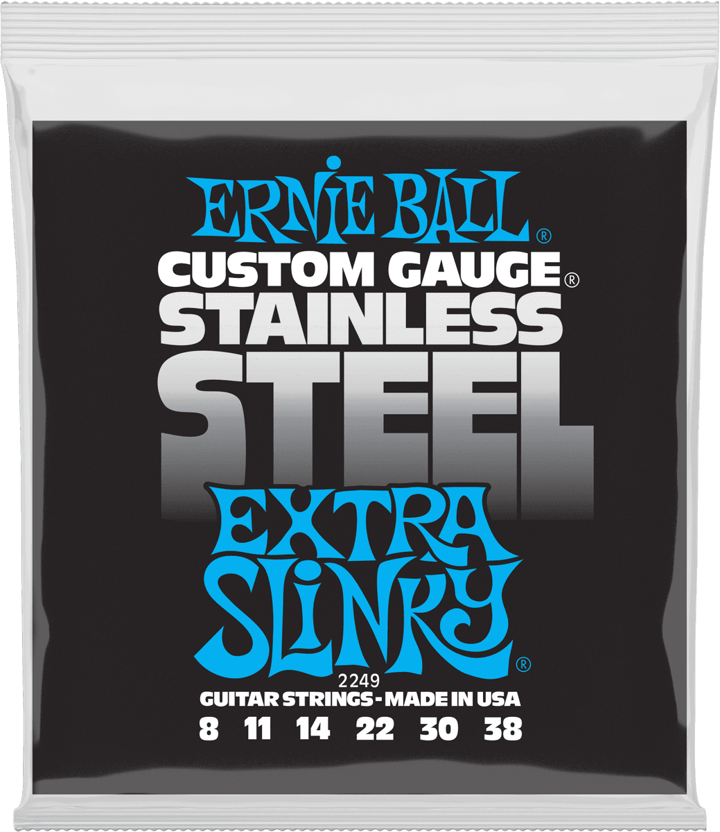 Ernie Ball Slinky Stainless Steel Elektrische Gitaarsnaren Extra Slinky