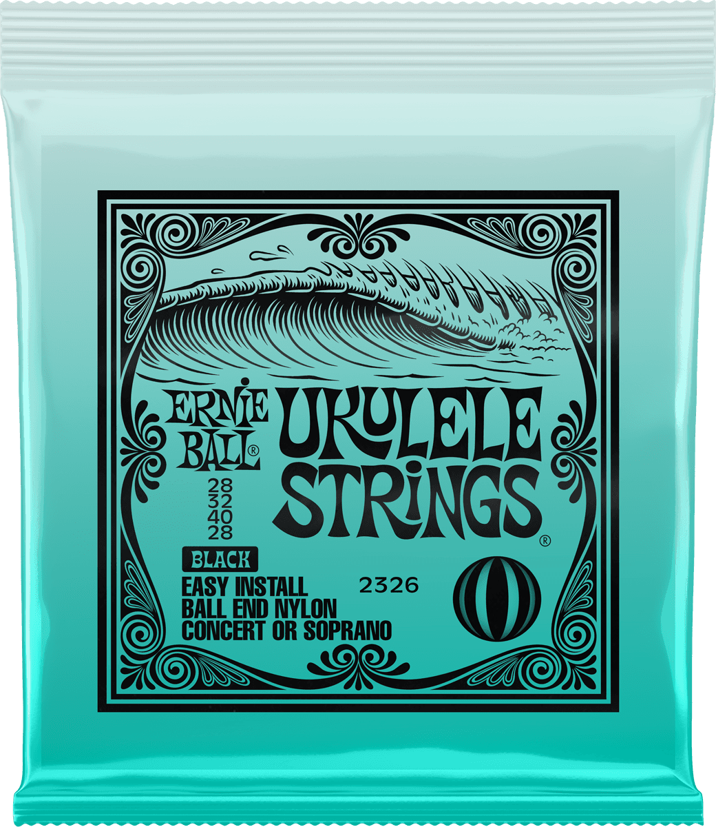 Ernie Ball Ukulele Ukelelesnaren Nylon Noir Ball-end 28-28