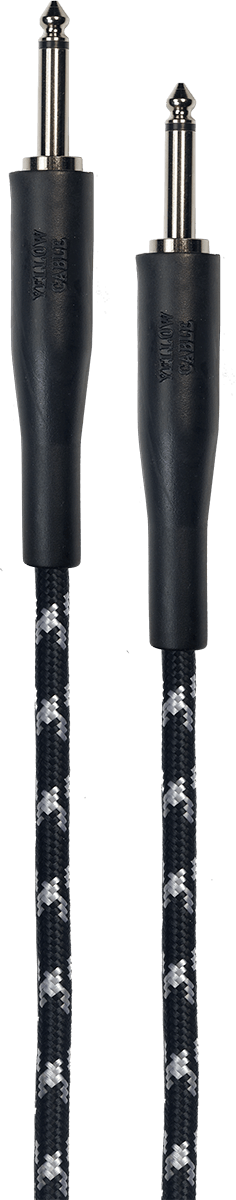 Yellow Cable ECO G66DG Jack naar jack gewoven grijs naar zw 6m