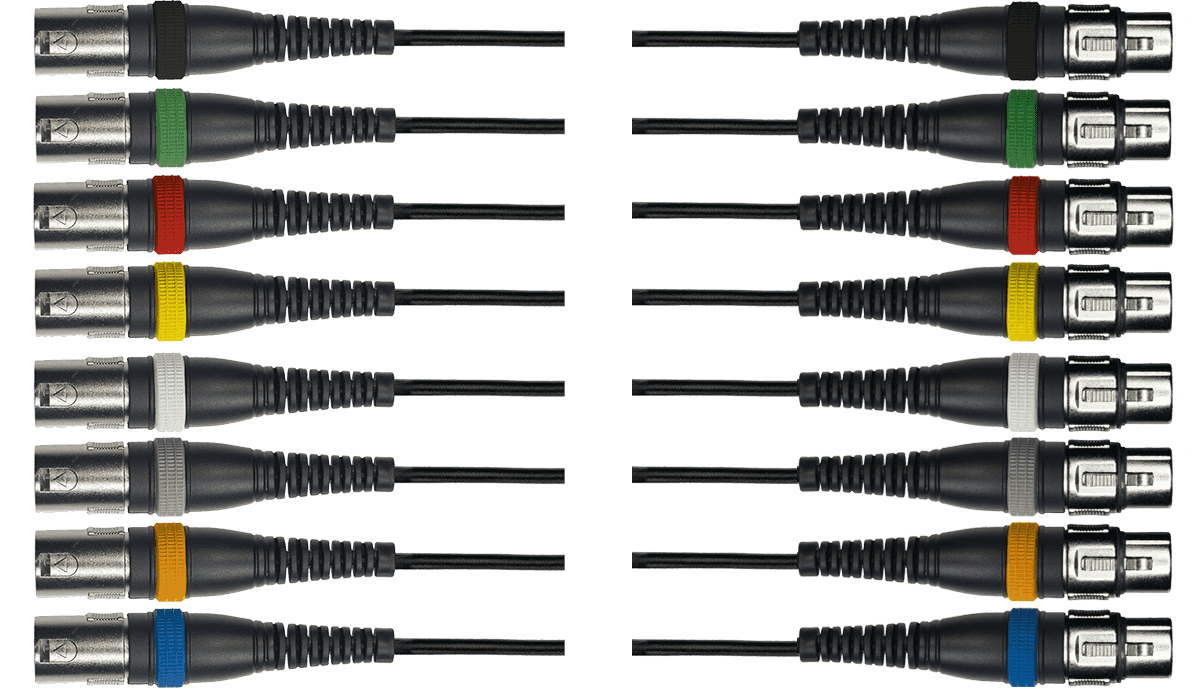 Yellow Cable ECO OC14 8 XLR femaleale naar 8 XLR male 5m