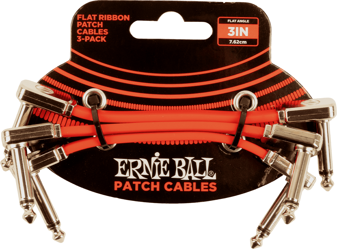 Ernie Ball Patch Patchkabel Haaks 7.5 cm 3-pack