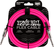 Ernie Ball Flex Instrumentkabel 6.35mm jack - 6.35mm jack 3 m – Jack/jack 3m roze