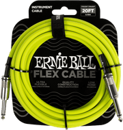 Ernie Ball Flex Instrumentkabel 6.35mm jack - 6.35mm jack 6 m Groen