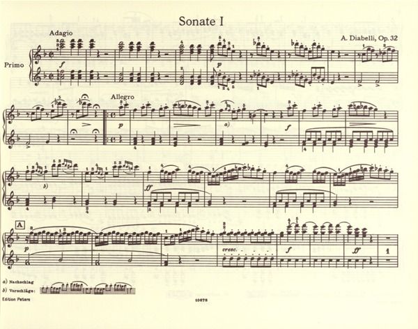 Anton Diabelli: Sonates op. 32, 33 en 37 voor piano vierhandig
