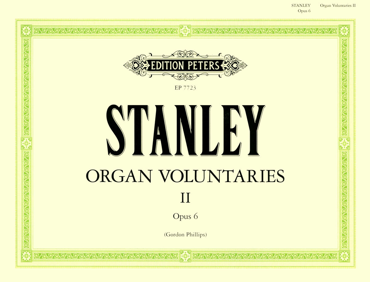 Stanley: Tallis To Wesley 28 Voluntaries Opus 6