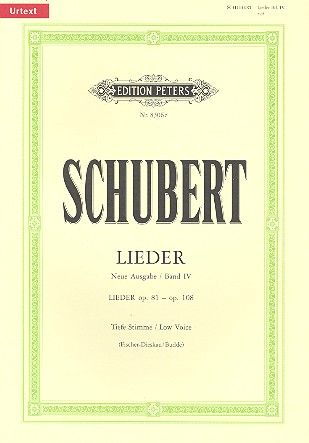 Franz Schubert: Songs Volume 4: 45 Songs (Low Voice)