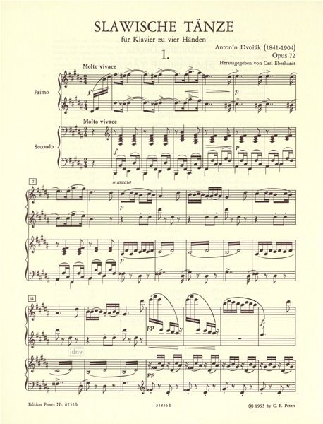 Antonín Dvorák: Slavische Tanze Opus72