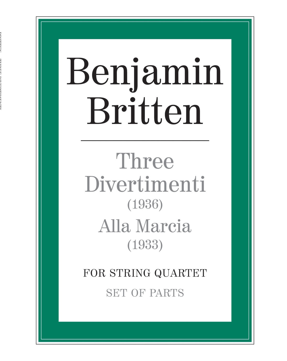 Three Divertimenti/Alla Marcia