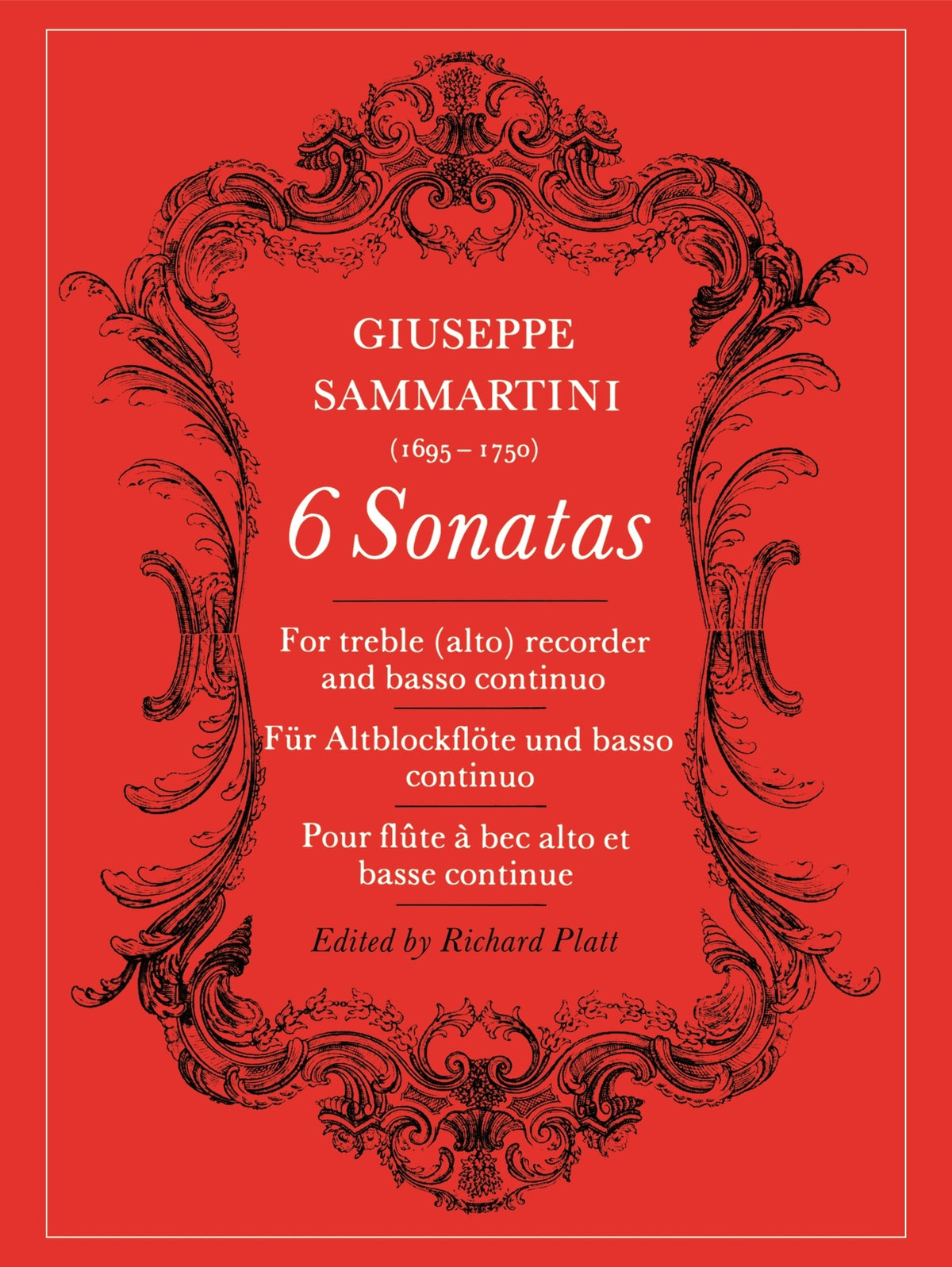 Sammartini: 6 Sonaten (Altblokfluit)