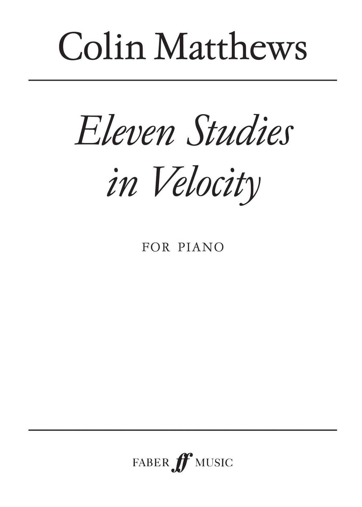 Matthews: Eleven Studies in Velocity