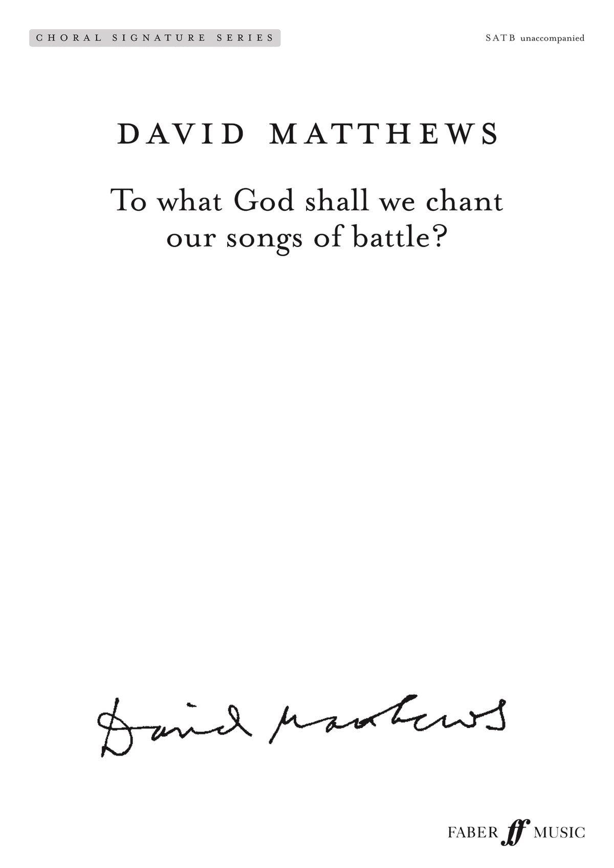 Matthews: To what God shall we chant