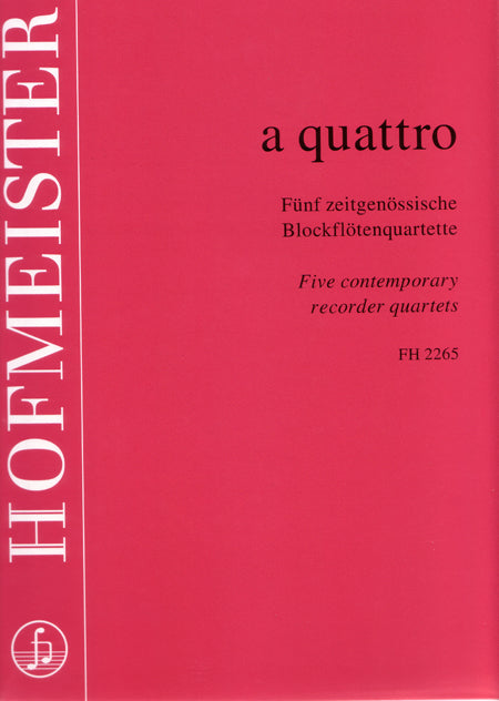 Boenisch: a quattro. (Basblokfluit)