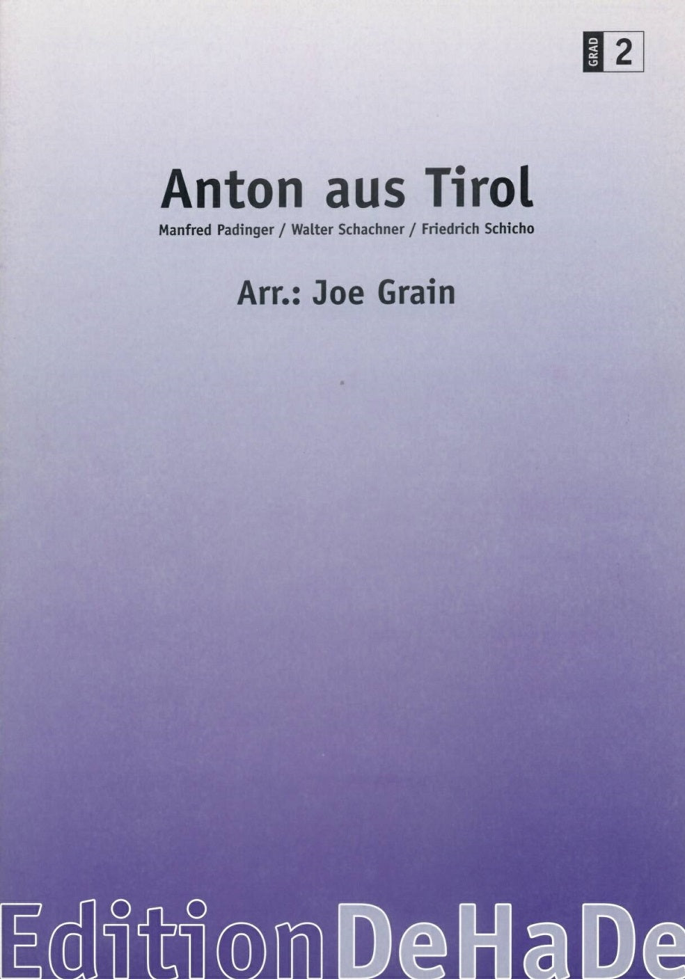 Anton aus Tirol (D) (Partituur Harmonie Fanfare Brassband)