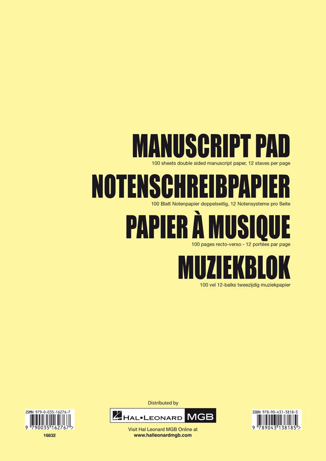 Muziekblok (A4) afbeelding 2