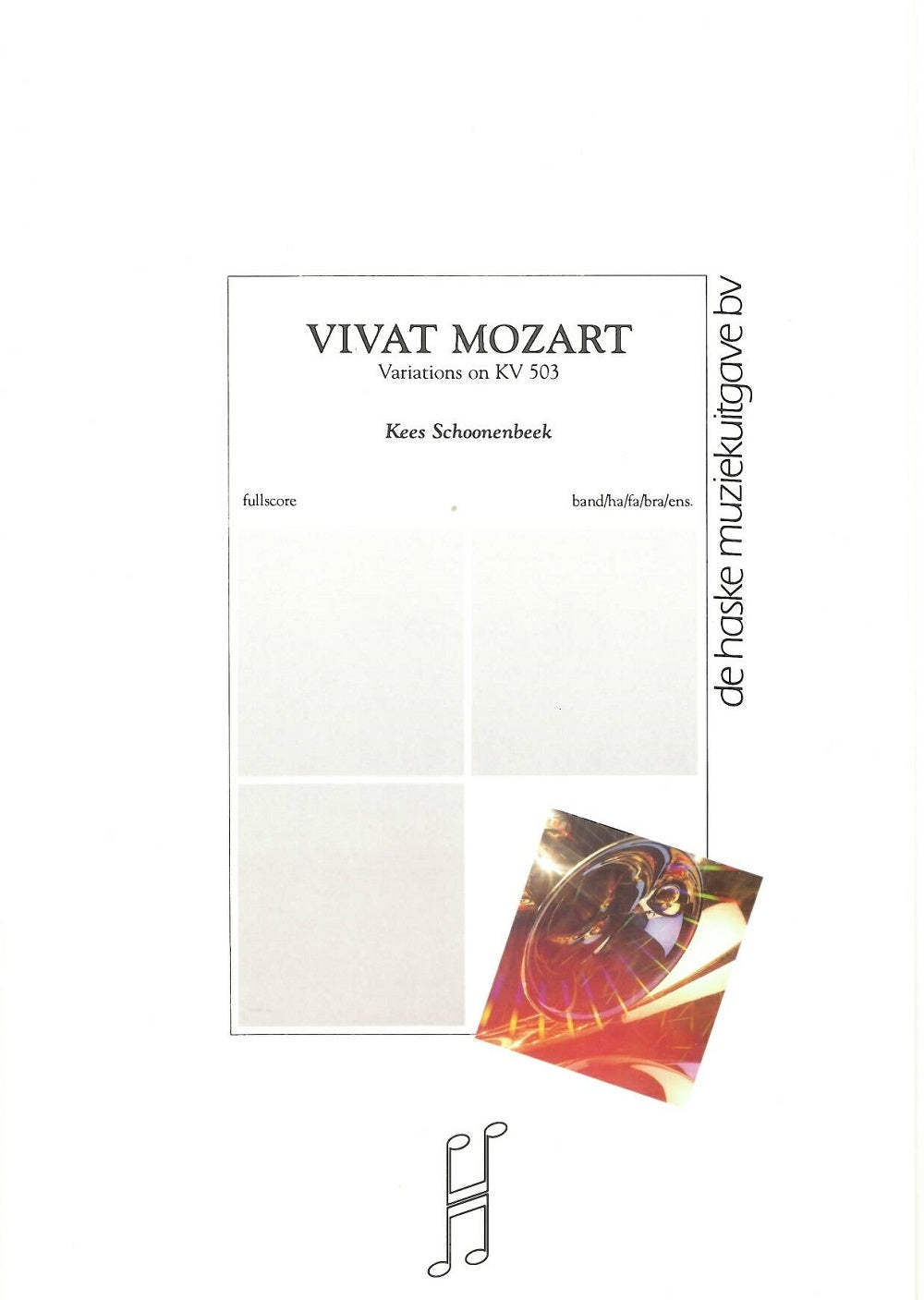 Kees Schoonenbeek: Vivat Mozart (Partituur Harmonie Fanfare Brassband)