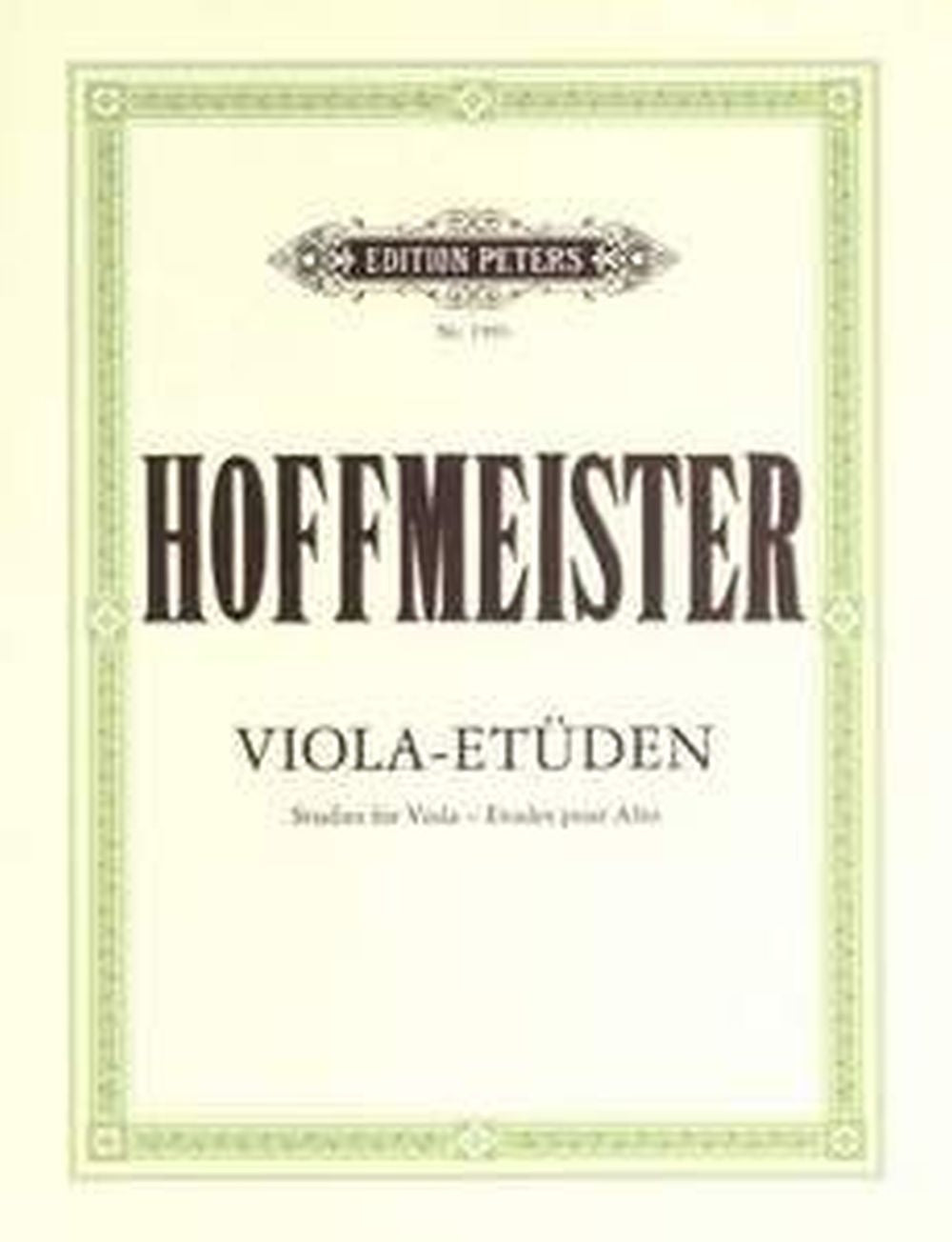 Franz Anton Hoffmeister: Etudes