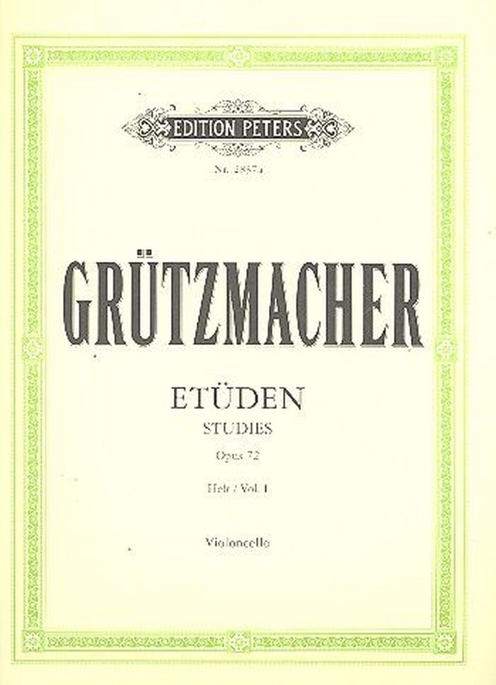 Friedrich Grützmacher: 12 Studies for Beginners Opus72. Vol.1