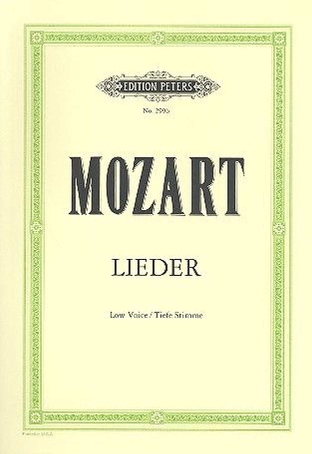 Mozart: Lieder  Laag