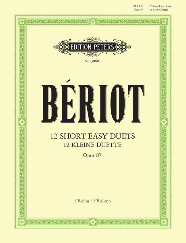 Charles-August de Beriot: 12 Easy Short Duets Opus87