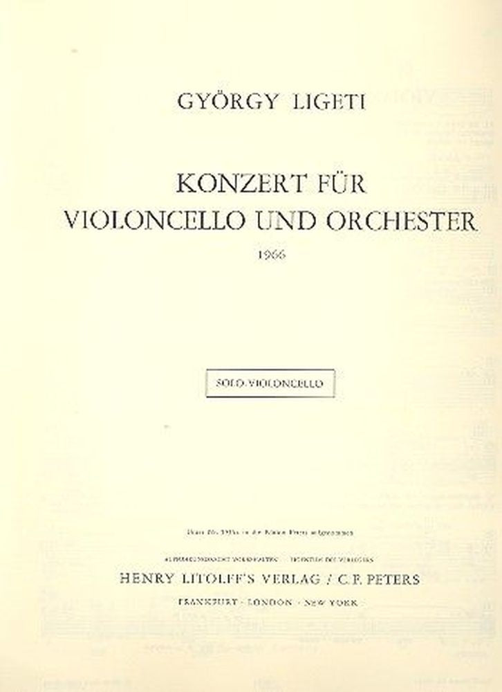 Concerto for Cello