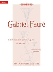 Faure: 3 Romances sans paroles op. 17