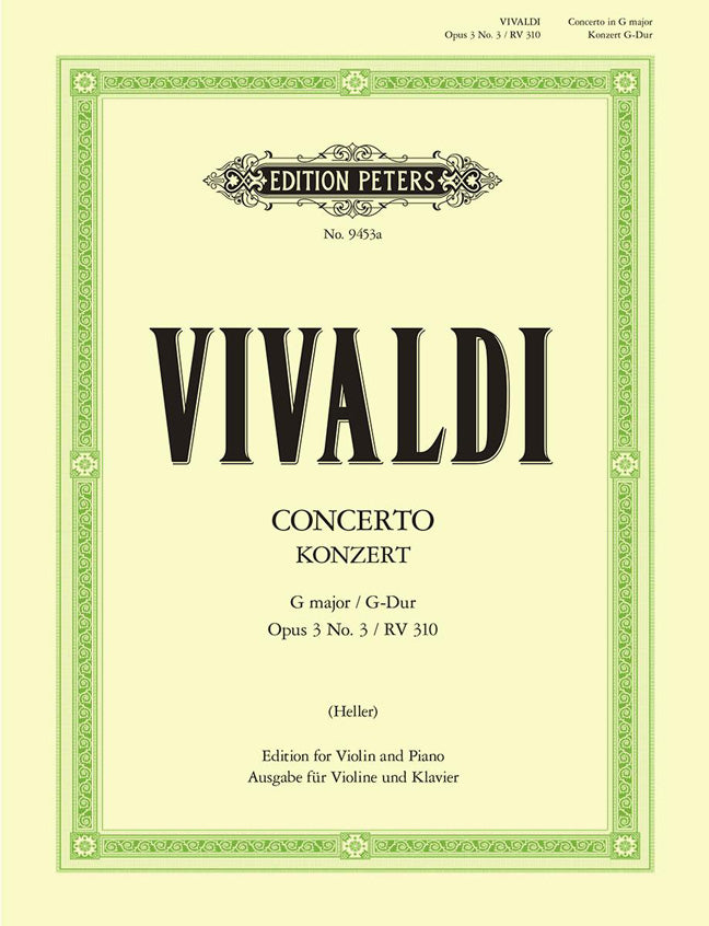 Antonio Vivaldi: Concert 03 G-Dur Opus 3 RV310
