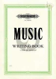 Music Writing Book 12 Staves
