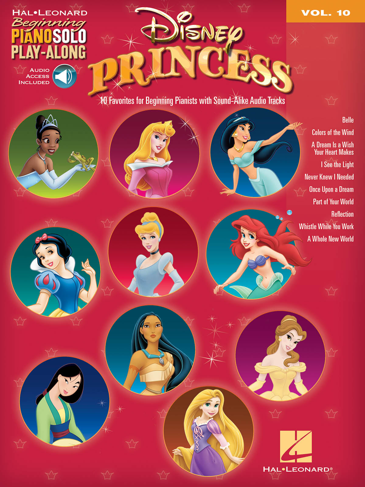 Disney Princess – Beginning Piano Solo Play-Along: Volume 10 - 10 Favorites | piano