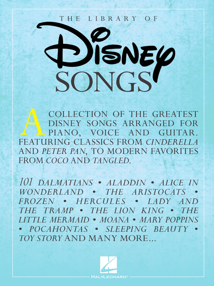 The Library of Disney Songs – Over 50 of the Greatest Disney Songs | Piano, zang en gitaar