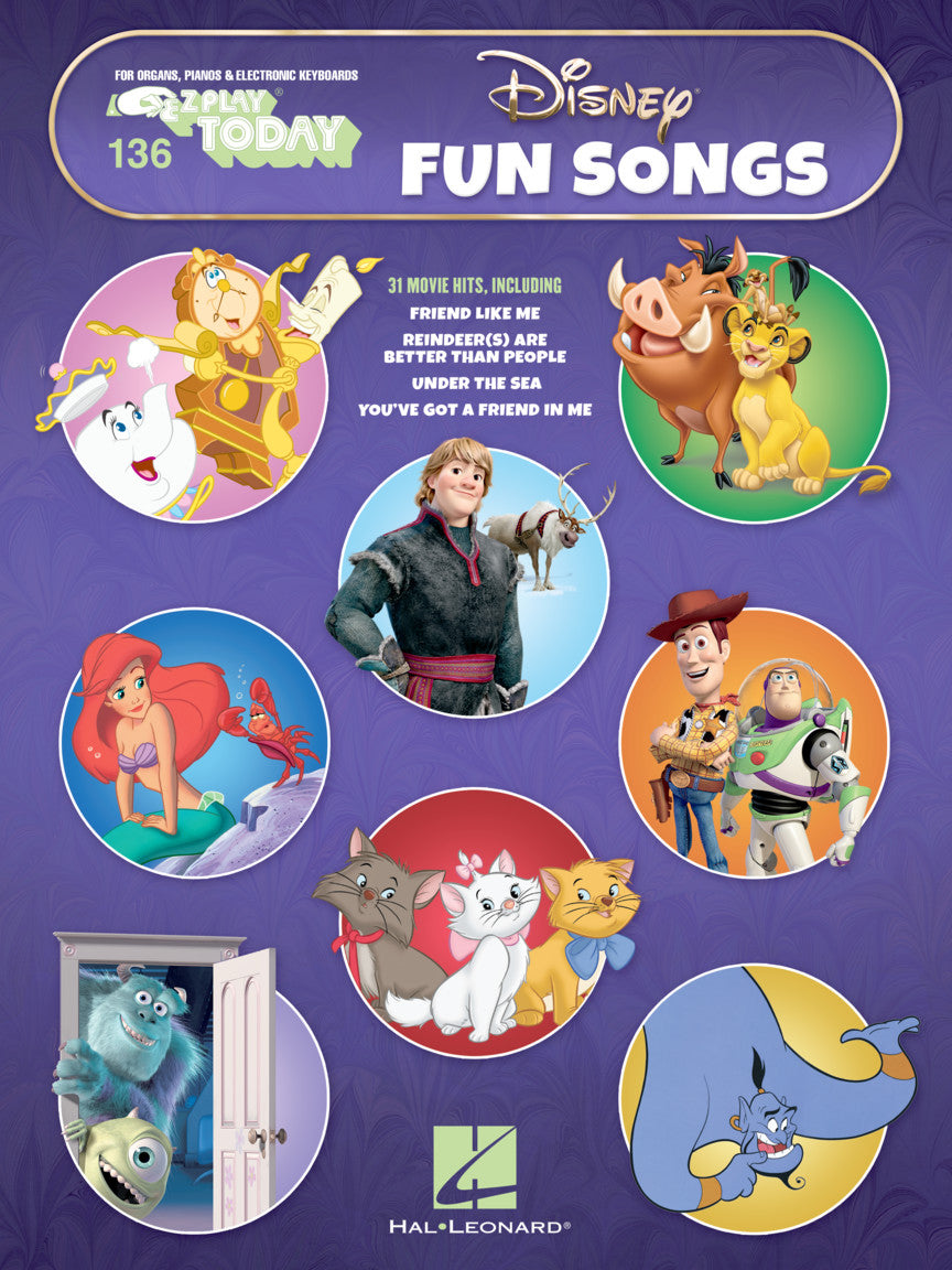 Disney Fun Songs – E-Z Play Today: Volume 136 - 31 Movie Hits | piano