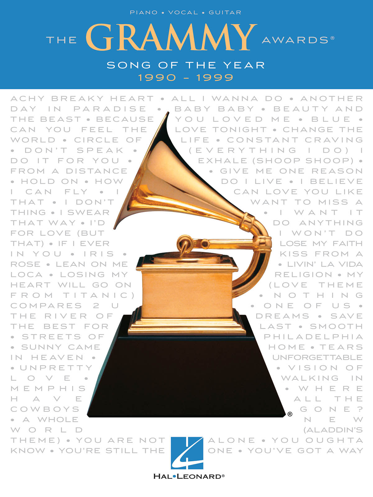 The Grammy Awards Song of the Year 1990 - 1999 | Piano, zang en gitaar
