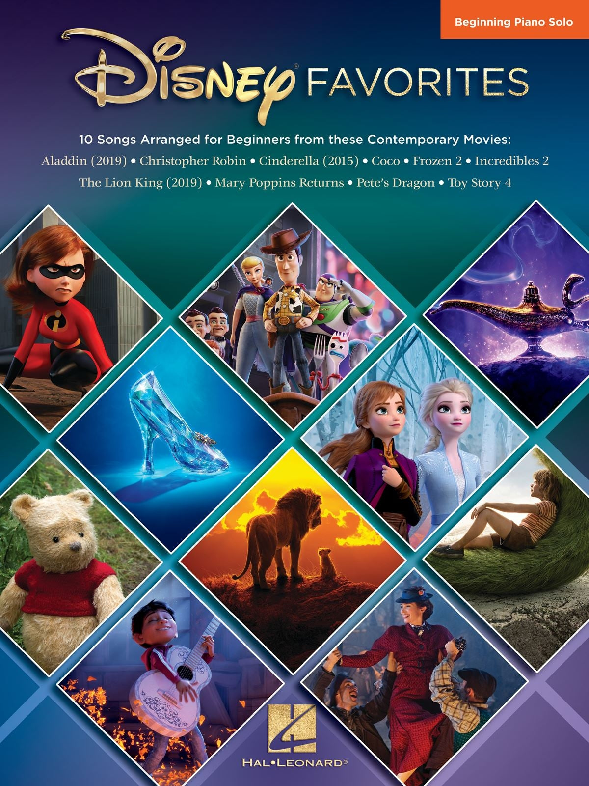 Disney Favorites – 10 Songs arranged for Beginners from contemporary movies | piano