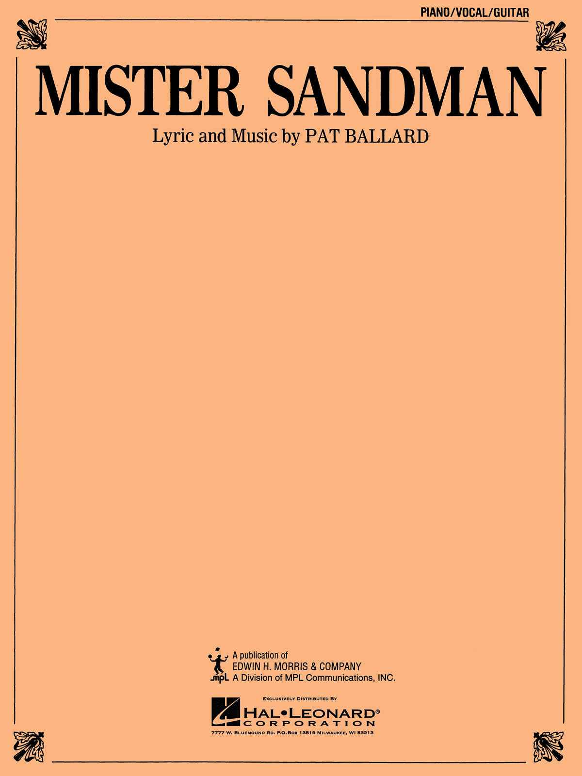 Mister Sandman | Piano, zang en gitaar