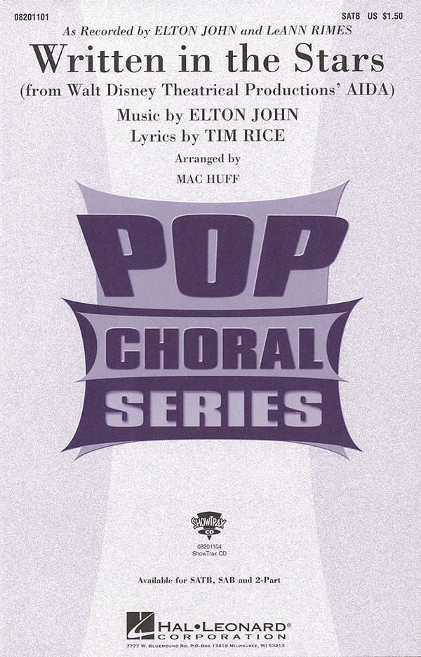 Written in the Stars – from Walt Disney theatrical Productions' Aida | SATB