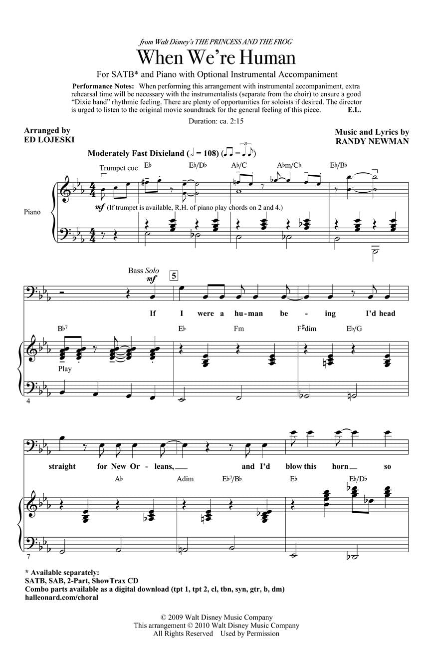 When We're Human – from Walt Disney's The Princess and the Frog