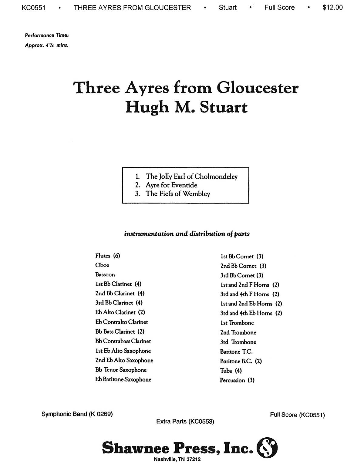 Three Ayres from Gloucester | Harmonieorkest