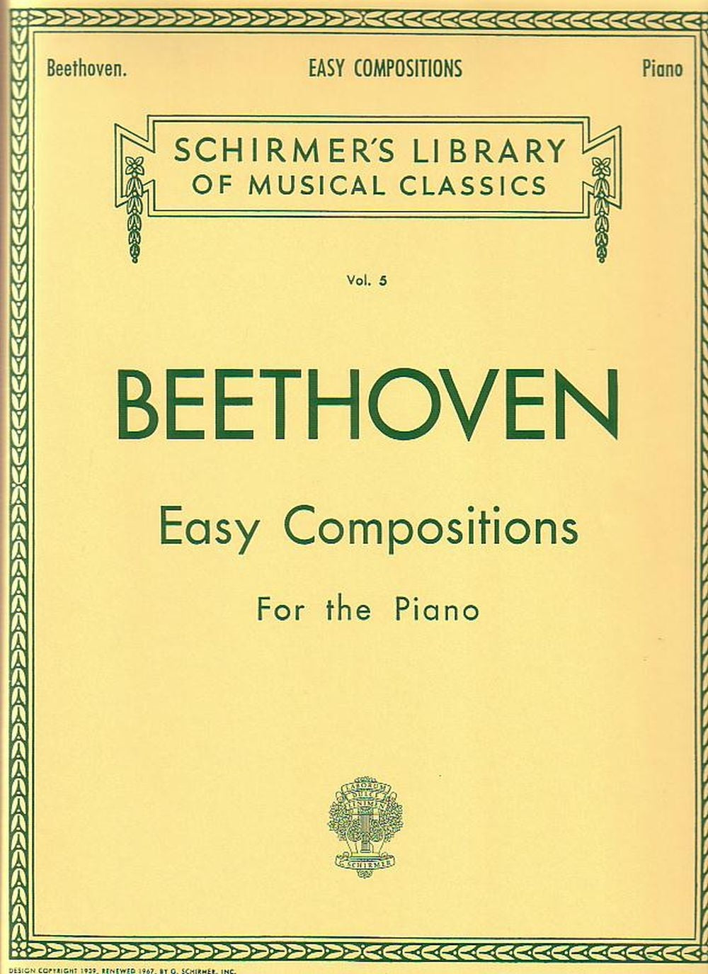 Beethoven: Easy Compositions For Piano