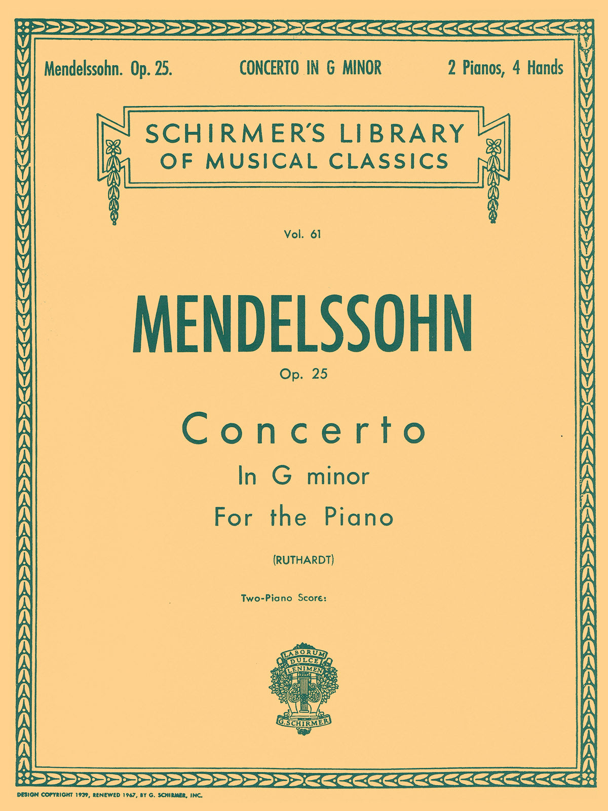 Mendelssohn: Concerto No. 1 in G Minor, Op. 25
