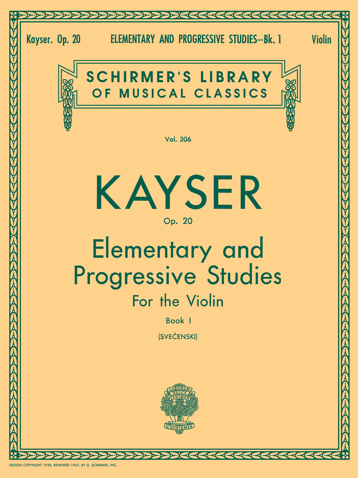 Kayser: 36 Elementary & Progressive Studies, Op. 20