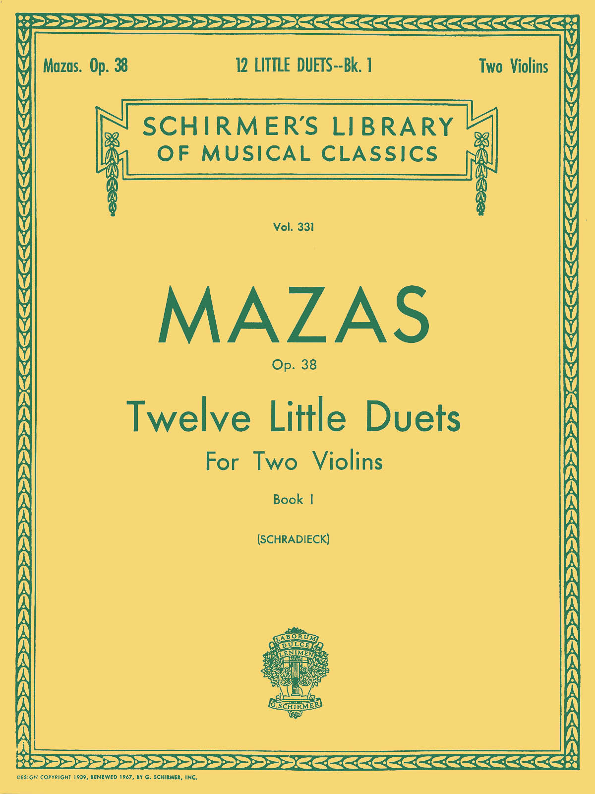 Mazas: 12 Little Duets, Op. 38 - Book 1