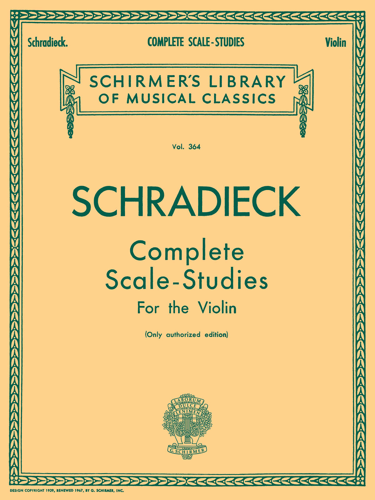 Schradieck: Scale Studies (Authorized Edition)