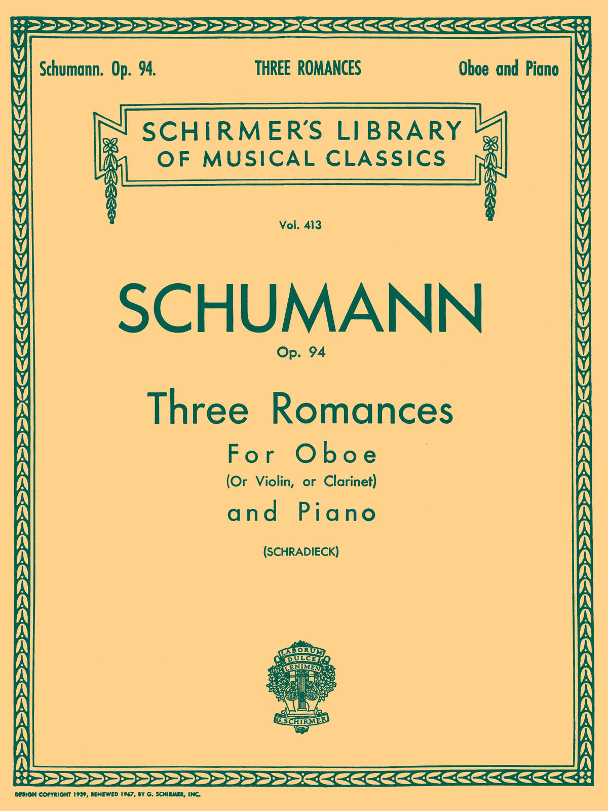 Schumann: Three Romances, Op. 94