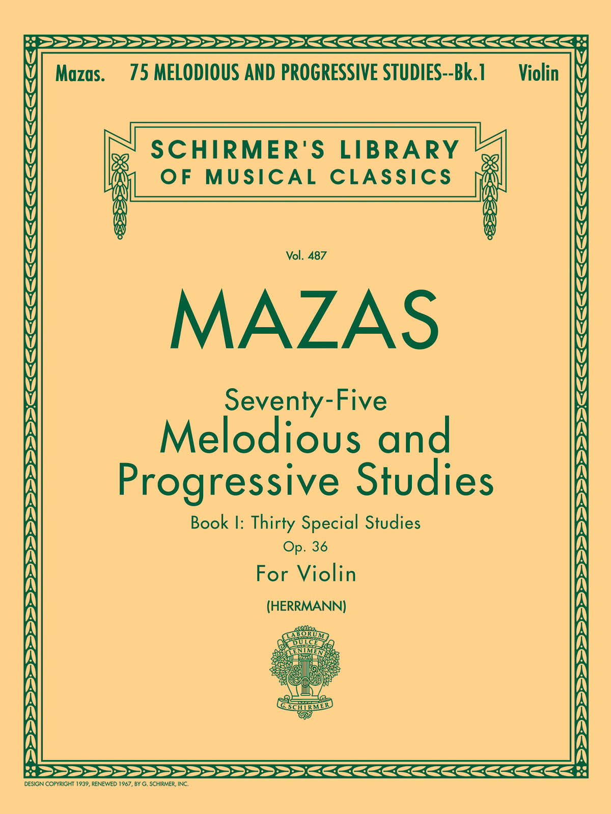 Mazas: 75 Melodious and Progressive Studies, Op. 36 Bk 1