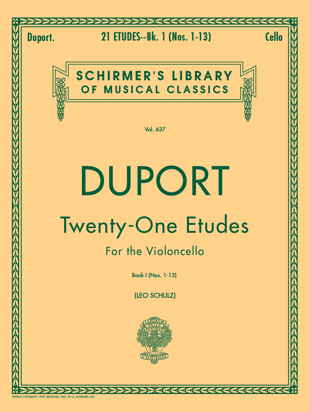 Duport: 21 Etudes - Book 1