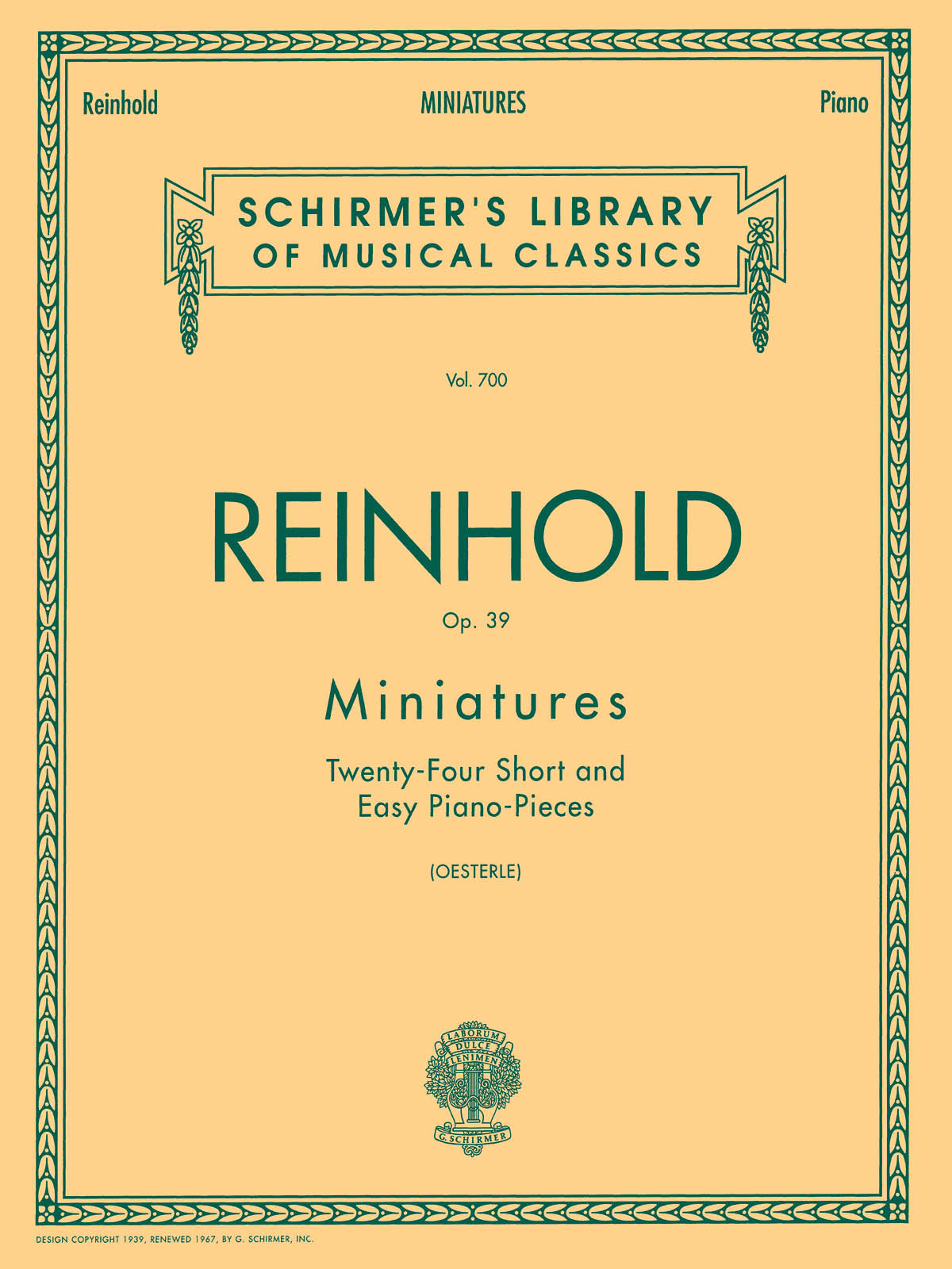 Reinhold: Miniatures, Op. 39