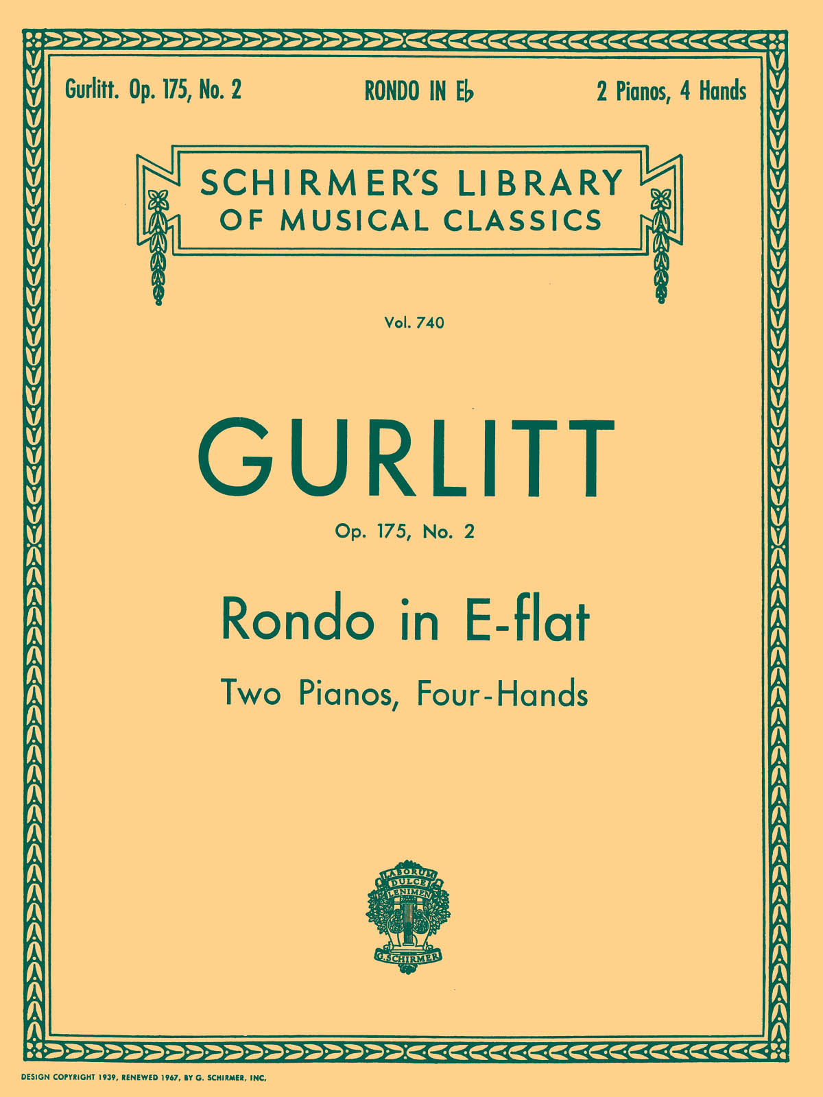 Gurlitt: Rondo in Eb, Op. 175, No. 2 (set)