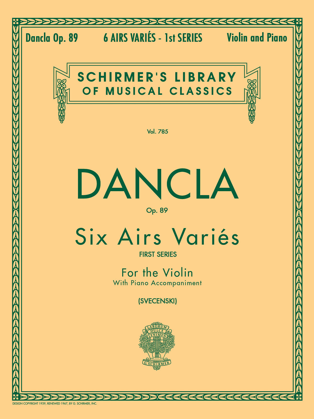 Dancla: 6 Airs Varies, Op. 89