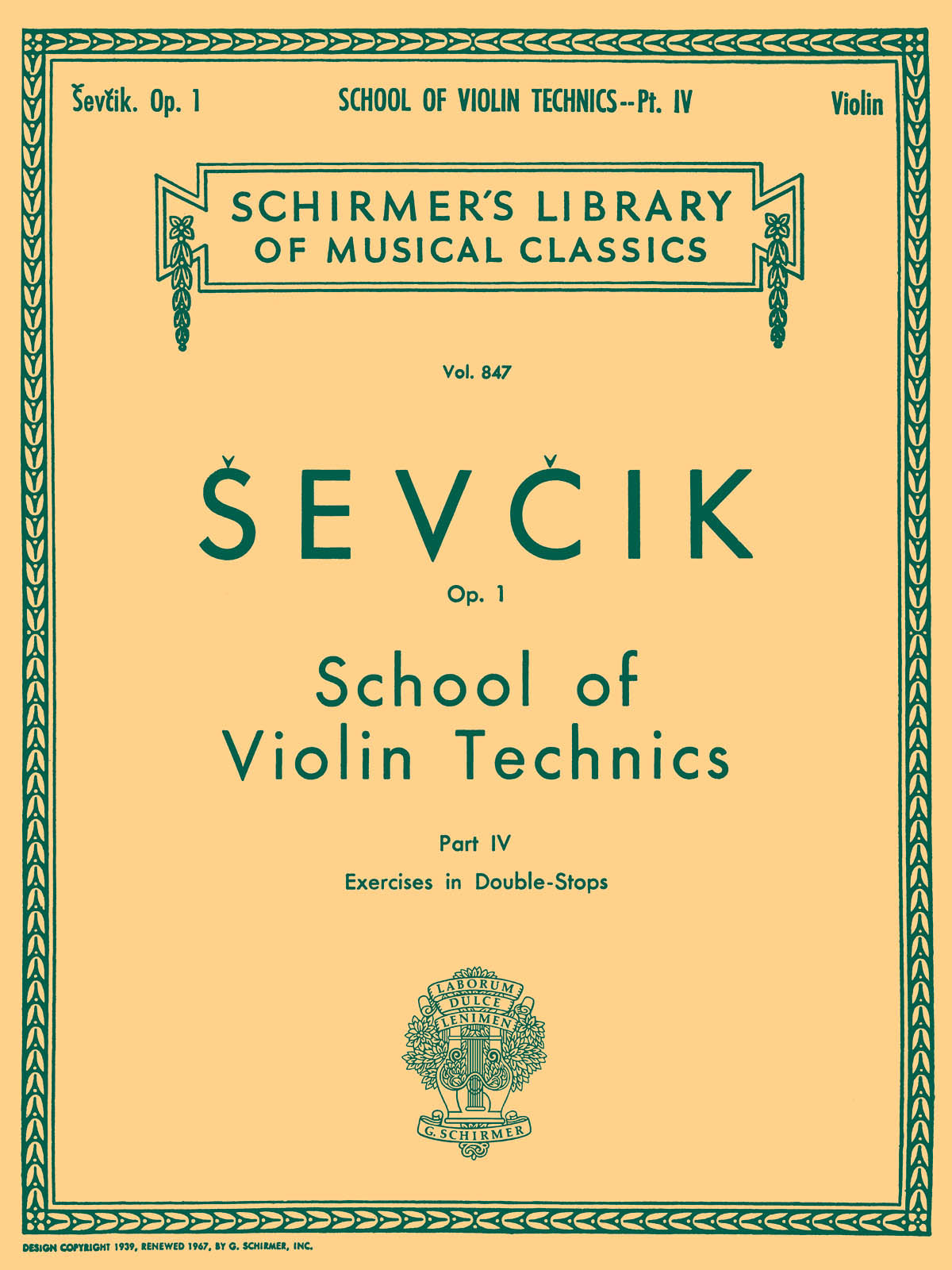 Sevcik: School of Violin Technics, Op. 1 - Book 4