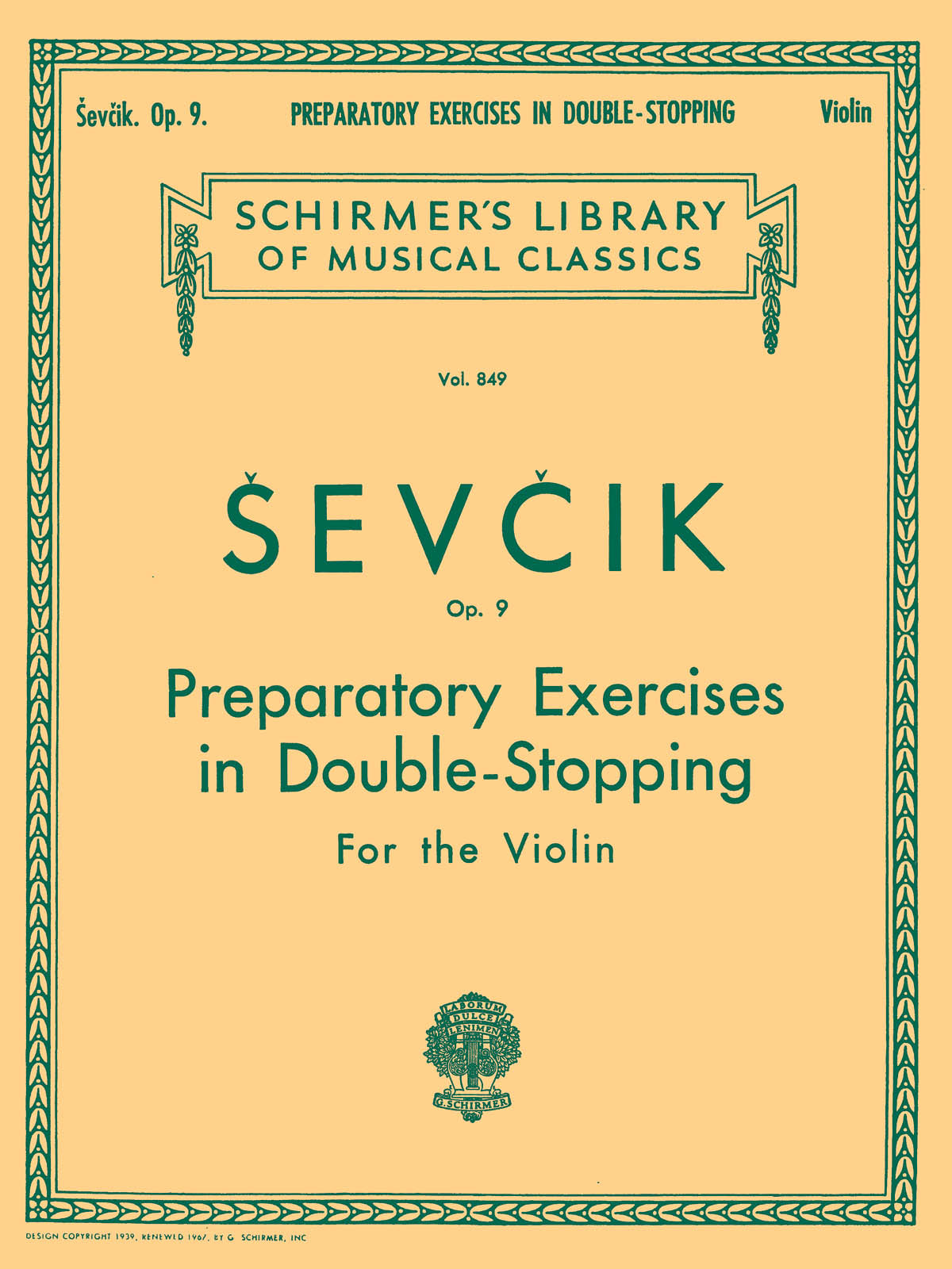 Sevcik: Preparatory Exercises in Double-Stopping, Op. 9
